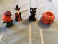 4 Vintage Gurley Halloween Candles picture