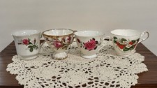 VTG Mismatched Porcelain Teacups Only Lot 4 Shabby Chic Pink Rose High Tea Party picture