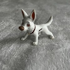 Disney Movie BOLT Dog Toy White PVC Figure 3.75 in Hard to Find Rare Cake Topper picture