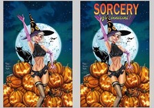 Sorcery of the Innocent 1 Trade/Virgin Variant Set Dave Stevens Homage Halloween picture