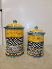 Pascal G. G. Ravello Canisters Farina & Zuchero Made In  Italy picture