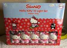 Hello Kitty Indoor 10 Light String Set By Sanrio Flame Resistant picture