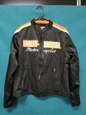Vintage Harley Davidson Women's Sz XL Embroidered Zip-Up Moto Jacket Motorcycle picture