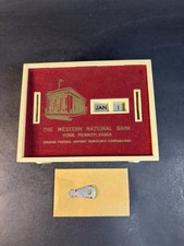 The Western National Bank York Pa. Metal Calendar & Coin Bank -with Key picture