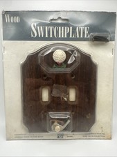 Vintage Wood Golf Switchplate | Hand Painted picture