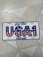 1980’s..?  Cecil Clark USA-1 Chevrolet Booster License Plate USA1 Chevy Leesburg picture