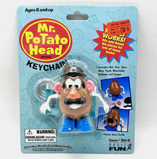 Vintage 90s Mr Potato Head Keychain Basic Fun Mini Toy Sealed NIP Price Sticker picture