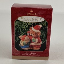 Hallmark Christmas Tree Ornament Mary's Bears Vintage 1999 Handcrafted Mouse picture