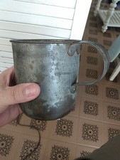 US Indian Wars Government Issued 1880's Tin Cup Mug Stamped M N G Michigan RARE picture