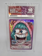 One Piece Sugar Alt Leader Base Shop Graded Ace 10 Slab OP10-003 picture