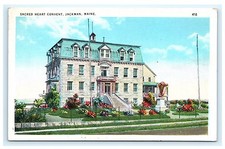 Sacred Heart Convent Jackman Maine ME Postcard Tichnor W.L. Barney Unused A2 picture
