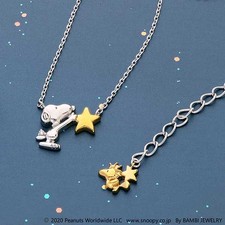 SNOOPY PEANUTS Necklace Snoopy Woodstock Petit Pendant SV925 chain 40cm / 15.7in picture