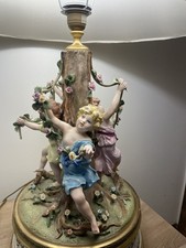 Vintage CAPODIMONTE  Italian porcelain lamp REAL DEAL -READ DISCRIPTION (RARE) picture