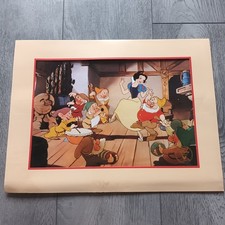 Disney 1994 Snow White and the Seven Dwarfs Lithograph Vintage - SEALED picture