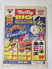 1993 Thrifty Drug July 4 Circular Ice Cream Toys Continental Airlines Vintage Ad picture