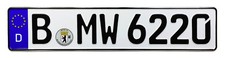 BMW European German License Plate picture