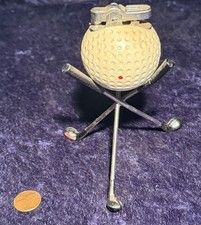 Vintage Novelty Golf Ball & Clubs Table Lighter Made in Japan picture