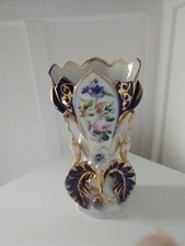 French Porcelain Vase. Floral Motif With Blue And Gold picture