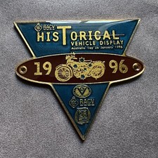 1996 AUSTRALIA DAY RACV HISTORICAL VEHICLE DISPLAY ENAMEL GRILLE BADGE 26TH YEAR picture