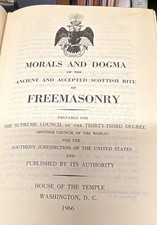 Extra rare Morals and Dogma Scottish Rite of Freemasonry by Albert Pike 1966 picture