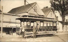 Vintage RPPC MADISON MAINE ME Somerset Traction TROLLEY STREETCAR picture