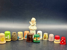 61 Pc Vtg Thimble Collection Glass Staffordshire, Healacraft, Travel, W Germany picture