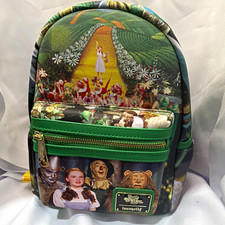 Loungefly The Wizard of Oz Mini Backpack Green Multicolor Emerald City Theme picture