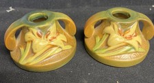 Roseville Zephyr Lily low candleholders candlesticks 1162-2
