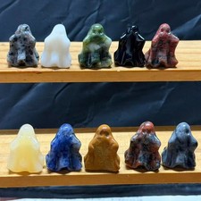 100pc Natural Mixed Quartz Carved Ghost Skull Crystal Reiki Healing Decor picture