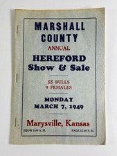 1949 Marshall County Kansas Marysville KS County Fair Booklet vtg picture