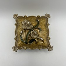 Iris Box Ivory Square Trinket Box 2.25” x 2.25” Glossy Finish picture