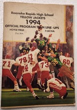 Roanoke Rapids NC High School Yellow Jackets 1994 Official Program picture