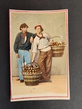 1870s antique OCCUPATIONAL PHOTOGRAPH colored cdv MEN BASKETS FULL picture