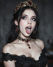 Brunette Busty Bombshell Model Risque Crown Lingerie 8x10 Photo Print - 69241 picture