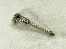 PARKER 51 Parts ~Large BLUE DIAMOND Vacumatic Pocket Clip ~ Gold over Sterling picture