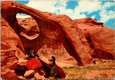Vintage Land of the Navajo Indians Red Sandstone Postcard picture
