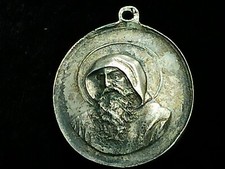 18 - 19th Century Silver St. Francis / Love of God, Colonial Religious Medal picture