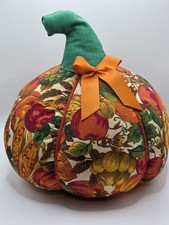 Vintage Handmade Harvest Themed Plush Pumpkin picture