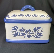 Pfaltzgraff YORKTOWNE Stoneware “Kitchen Keeper” Storage Box & Lid EUC picture