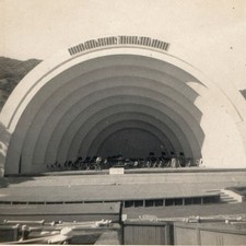c1930s Hollywood Bowl Los Angeles, CA Band Shell Snapshot Photo Amphitheater Vtg picture