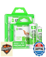 EBL AA 2800mAh & AAA 1100mAh Ni-Mh Rechargeable Batteries Combo 4+4 Pack picture