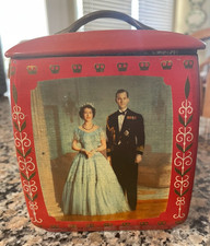 1953 Edward Sharp & Sons Corronation Commemorative Queen Elizabeth II Tea Tin picture