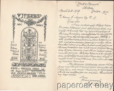 Original 1914 J.F. Blacker Pottery & Ceramics Expert Letter About An Appraisal picture