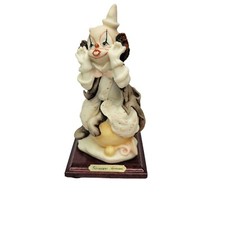 Vintage Giuseppe Armani Florence Clown On Balloon 80s Figurine w Base Italy 1987 picture