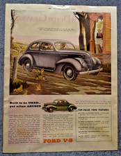 Ford, Advertising, Magazine, 1939, Original, Saturday Evening Post picture