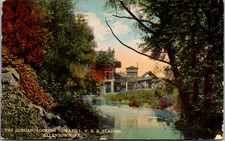 Postcard Jordan River Looking Toward L.V.R.R. Station Allentown PA 1915 picture