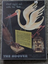VTG 1946 Orig Magazine Ad HOOVER Vacuum Cleaner Start Right Out With The Best picture