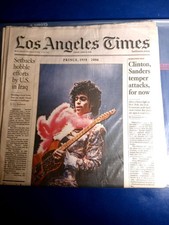 Prince LA Times Newspaper death memorial April 22 2016 -  picture