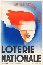 Loterie Nationale Poster - French Vintage Art Deco Style 🎨 - 24x36” - Rare picture
