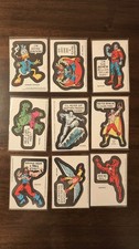 1976 Topps Marvel Super Hero Stickers lot of 9 Hulk Ice Man Daredevil Dr Strange picture